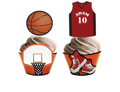 Printable Basketball Cupcake Toppers Printable Basketball Cupcake Toppers