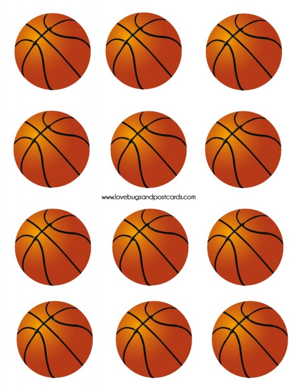 Printable Basketball Cupcake Toppers Printable Basketball Cupcake Toppers