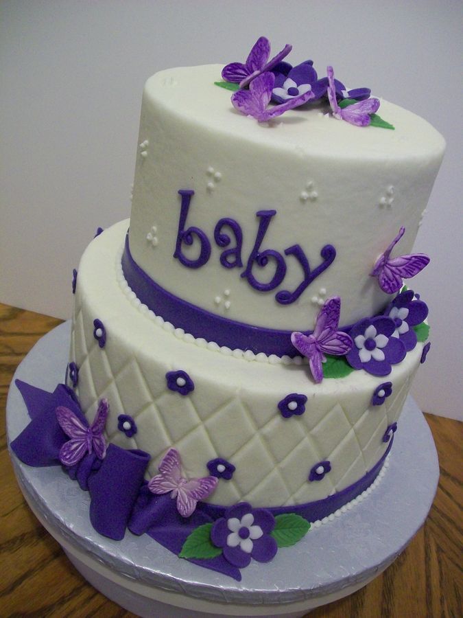 11 Nice Baby Shower Cakes Purple Photo Purple Baby Shower Cake