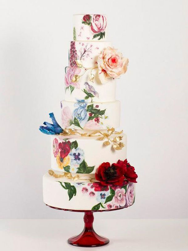 5 Photos of Flower Print Cakes