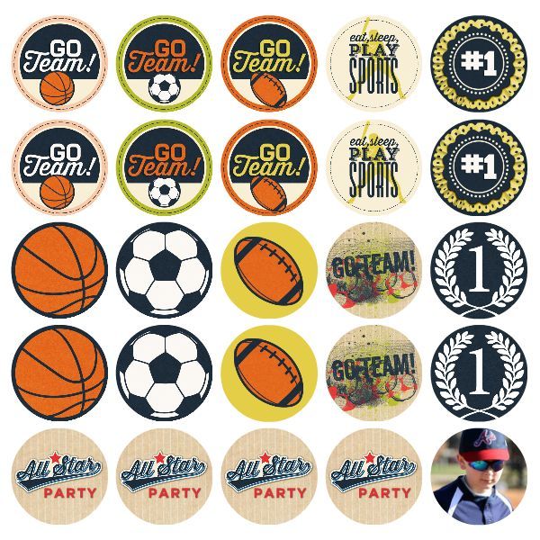 Sports Cupcake Topper Template Sports Cupcake Topper Template