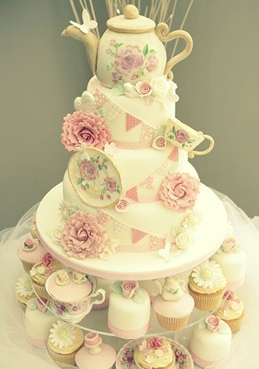 Vintage Tea Party Cake Vintage Tea Party Cake