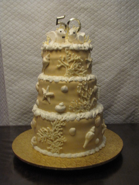 3 Tier 50th Anniversary Cake 3 Tier 50th Anniversary Cake