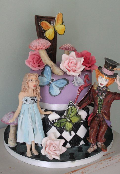 Alice and Wonderland Birthday Cake