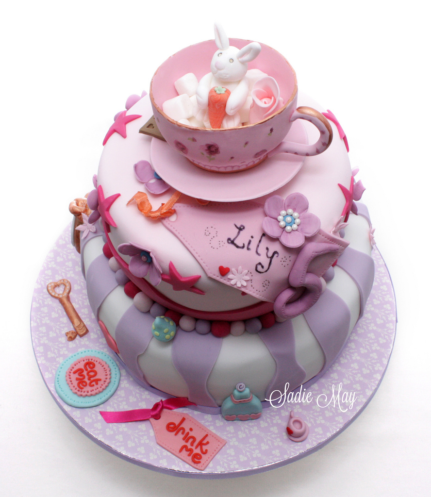 Alice and Wonderland Birthday Cake