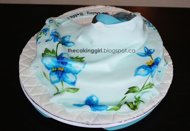 Baby Blanket Fondant Cake Baby Blanket Fondant Cake