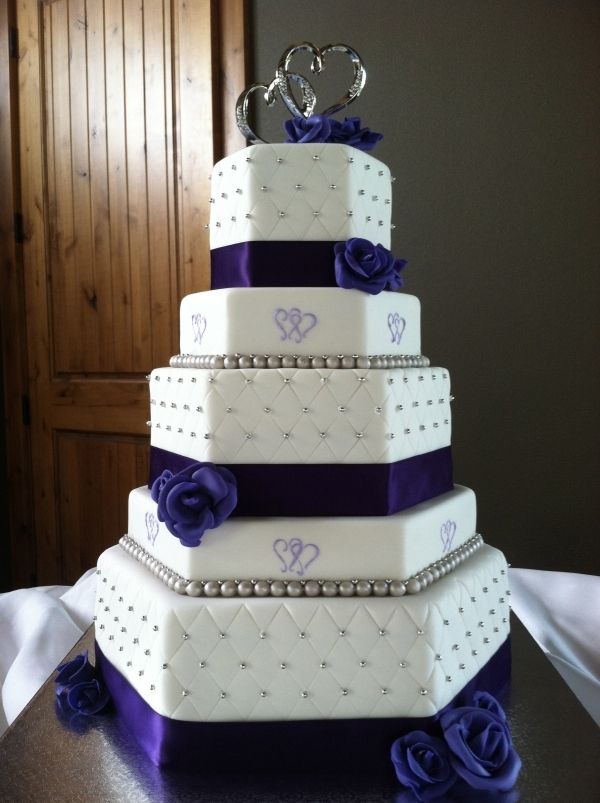 silver square shaped wedding