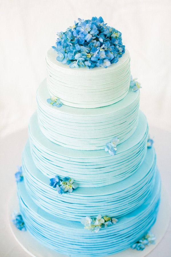 Blue Ombre Wedding Cake