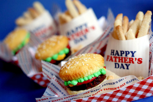 Burger & Fries Cookie Cupcakes