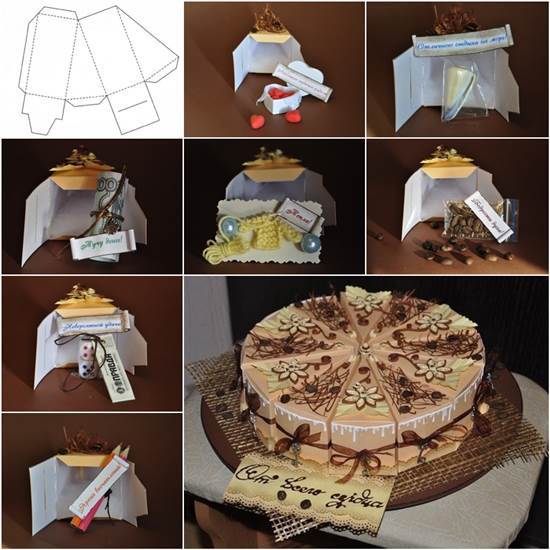 DIY Cake Shaped Gift Box Templates DIY Cake Shaped Gift Box Templates
