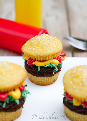 Father's Day Hamburger Cupcakes