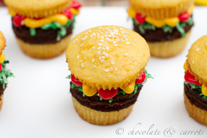 Father's Day Hamburger Cupcakes