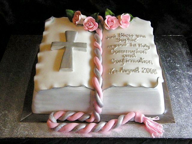 First Communion Open Book Cake First Communion Open Book Cake