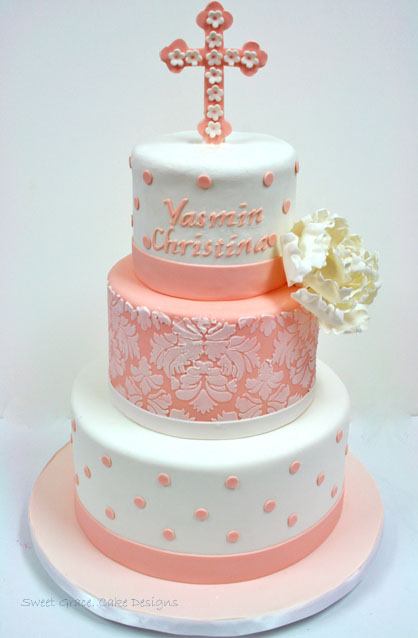Girl Christening Cake Cross Girl Christening Cake Cross