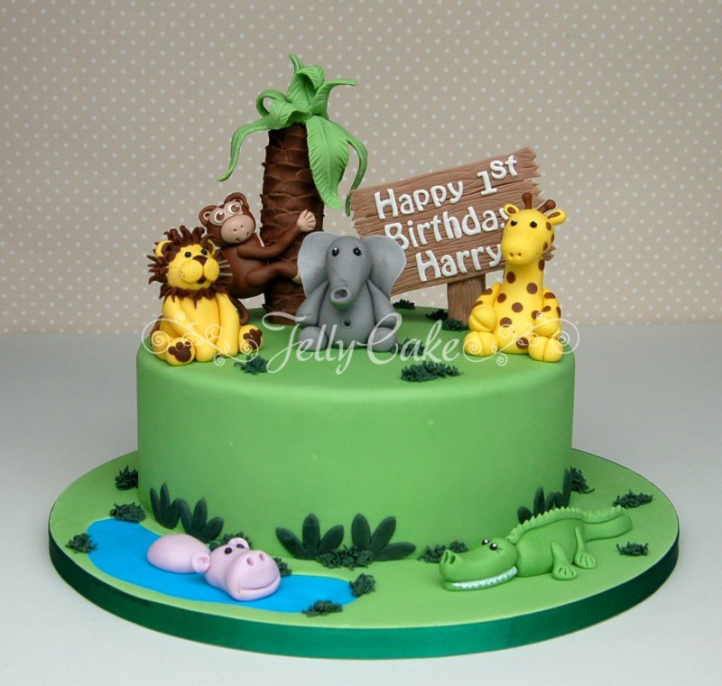 12 Jungle Safari 1st Birthday Cakes Photo Jungle Theme 1st