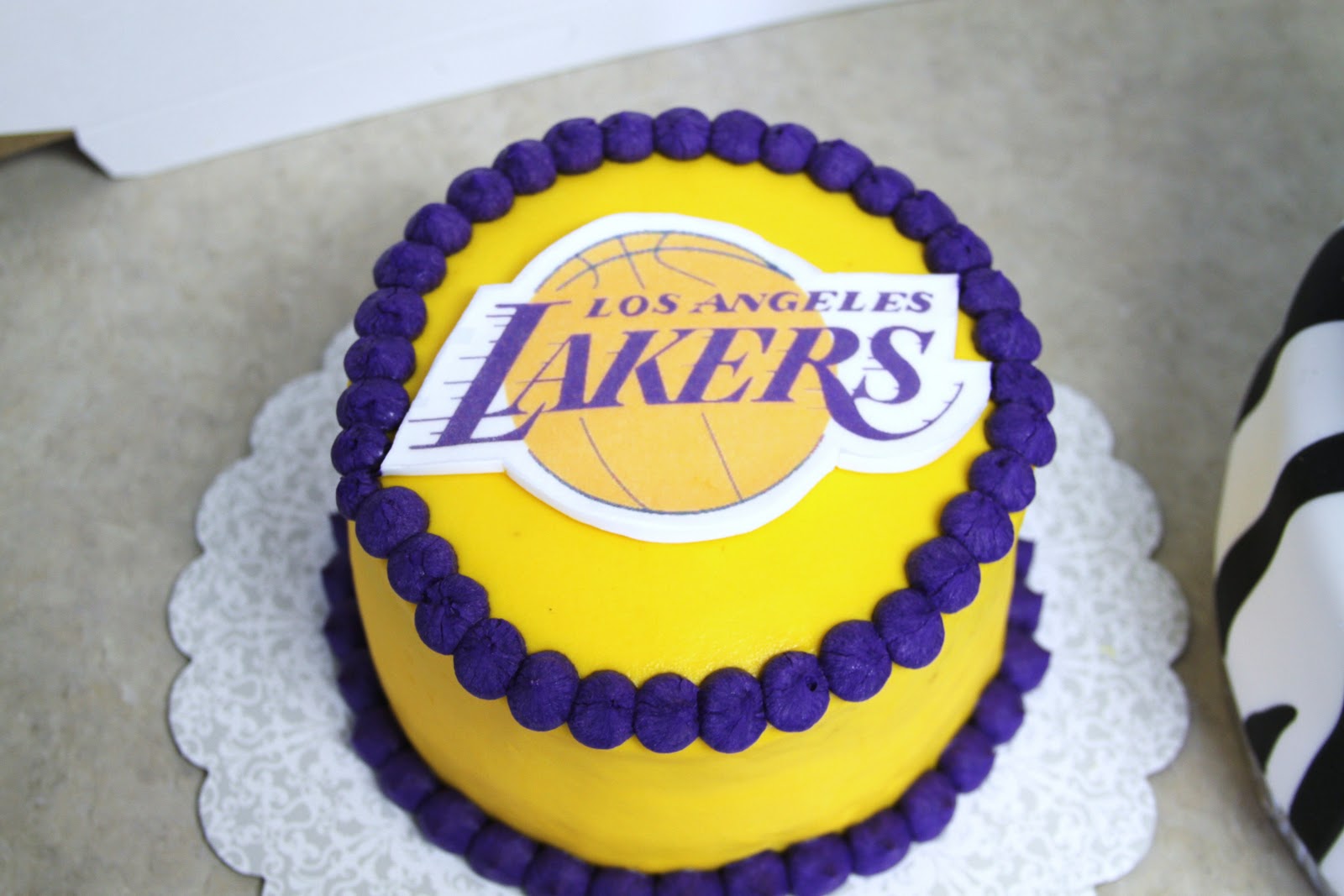 Lakers Birthday Cake.