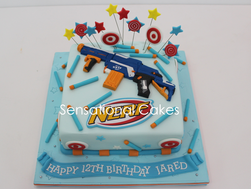 Nerf Gun Birthday Cakes Boys