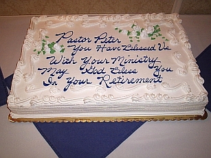 Pastor Retirement Cake Pastor Retirement Cake
