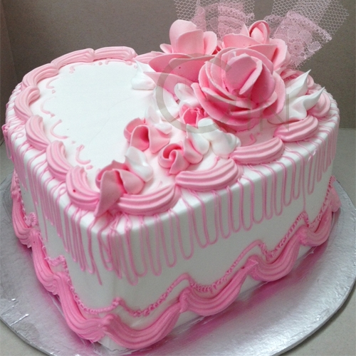 Pink Heart Cake