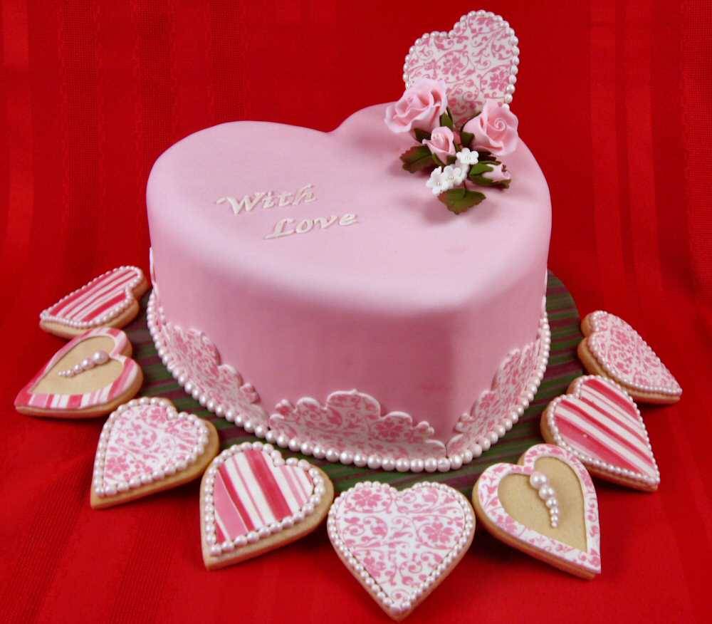 Pink Heart Cake