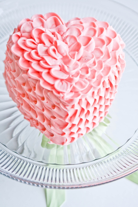Pink Valentine Heart Cake