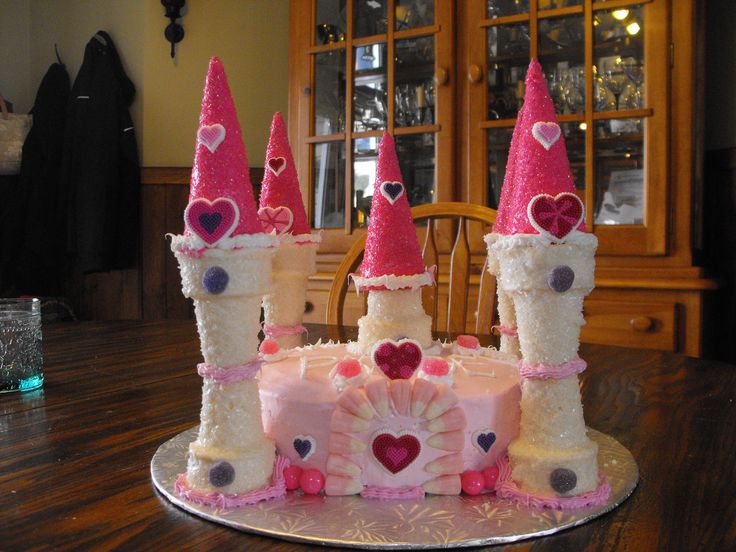 Princess Castle Cake with Ice Cream Cones Princess Castle Cake with Ice Cream Cones