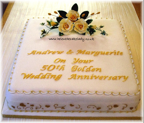 Square 50th Wedding Anniversary Cake Ideas Square 50th Wedding Anniversary Cake Ideas