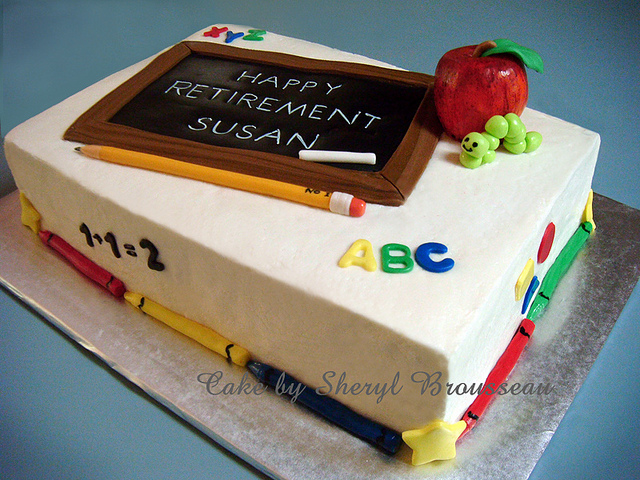 Teacher Retirement Cake Teacher Retirement Cake