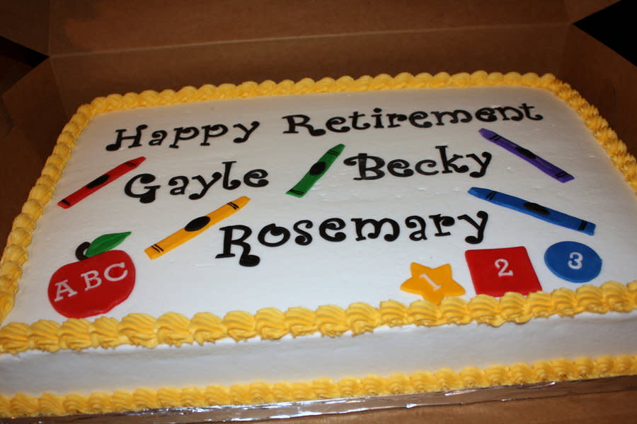 Teacher Retirement Sheet Cake Teacher Retirement Sheet Cake