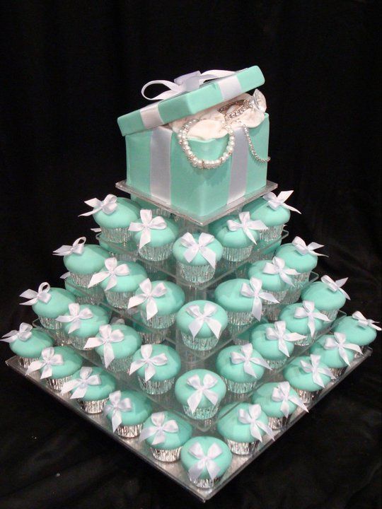 Tiffany Blue Cake and Cupcakes Tiffany Blue Cake and Cupcakes