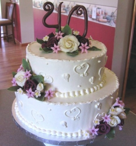 40th Wedding Anniversary Cake 40th Wedding Anniversary Cake