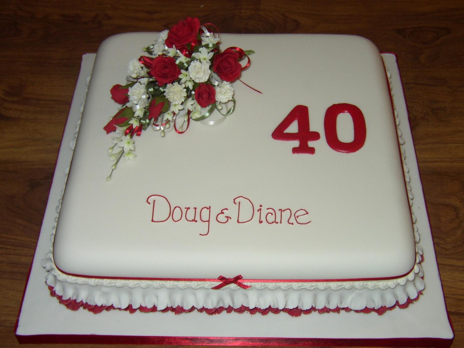 40th Wedding Anniversary Cake 40th Wedding Anniversary Cake