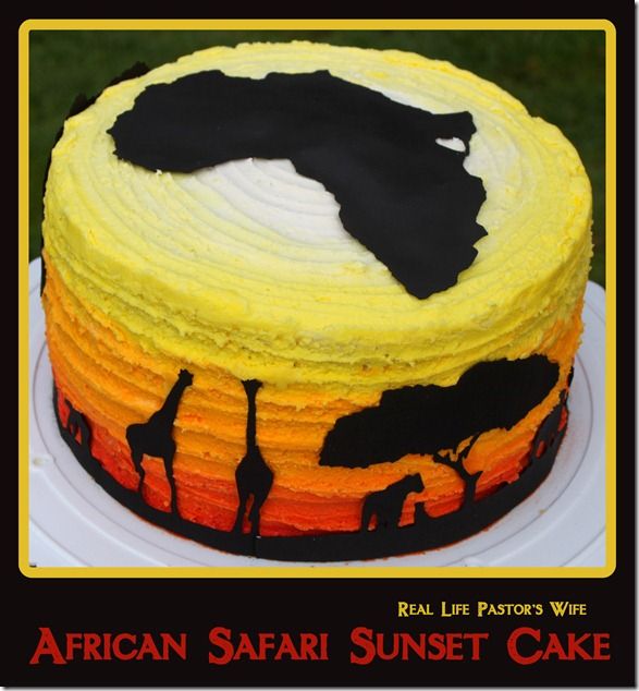 African Safari Sunset Cake African Safari Sunset Cake