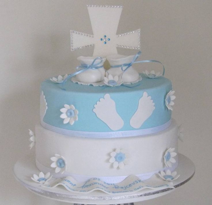 Boys Christening Cake Boys Christening Cake