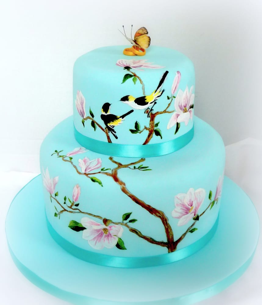 Bridal Shower Cake with Butterflies Bridal Shower Cake with Butterflies
