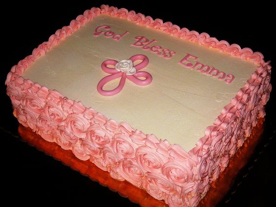Buttercream Baptism Sheet Cake Buttercream Baptism Sheet Cake