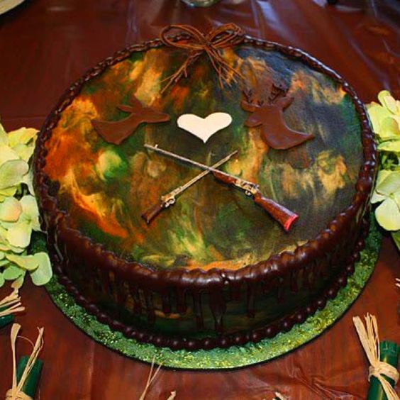 Camo Wedding Shower Cake Camo Wedding Shower Cake
