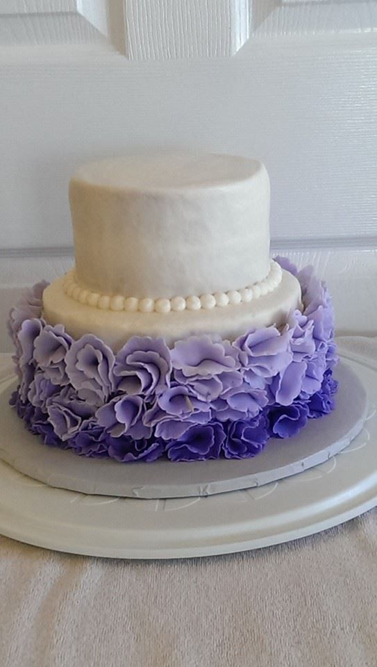 Fondant Ruffle Flower Cake Fondant Ruffle Flower Cake