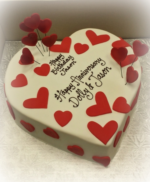 Heart Shaped Anniversary Cake Heart Shaped Anniversary Cake