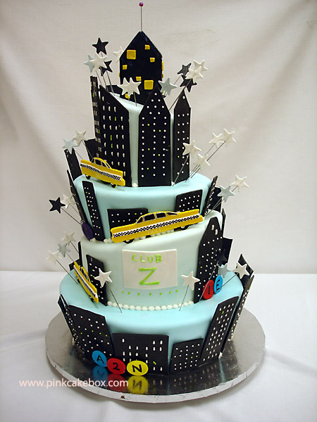 New York Themed Wedding Cake