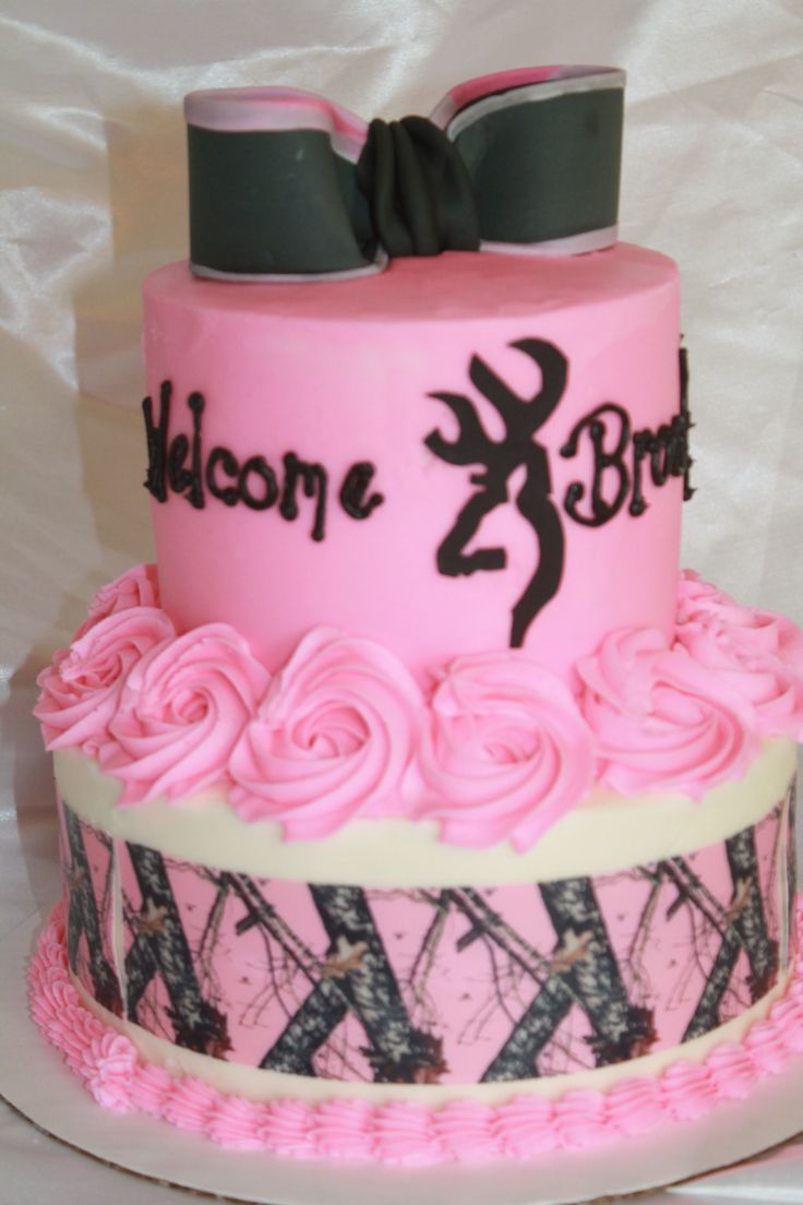 Pink Camo Baby Shower Cakes for Girls Pink Camo Baby Shower Cakes for Girls