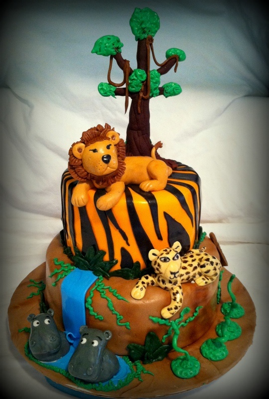 Safari Themed Birthday Cake Safari Themed Birthday Cake