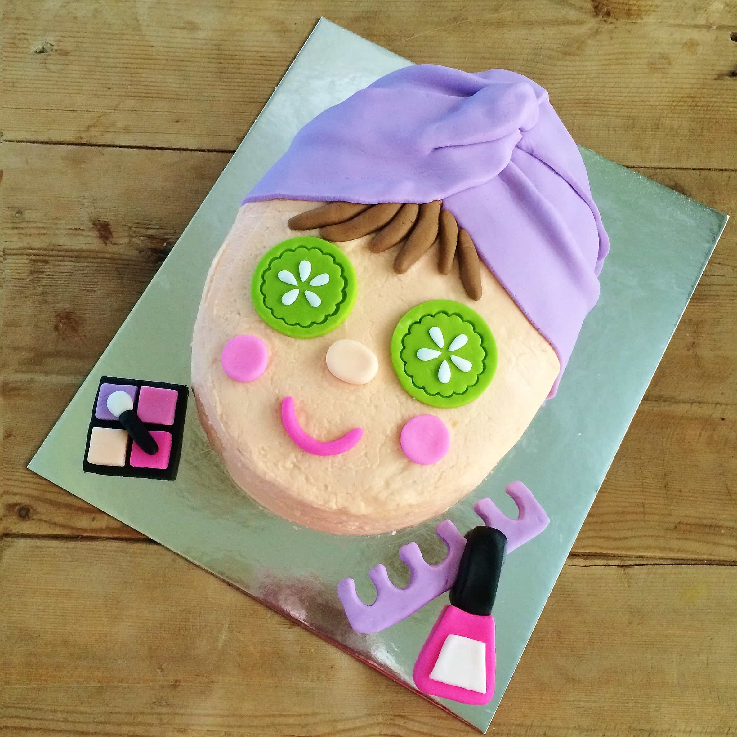 Spa Party for Girls Birthday Cake