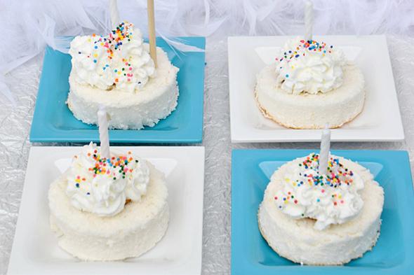 6 Angel Food Mini Cakes Decorated Photo Angel Food Cake With