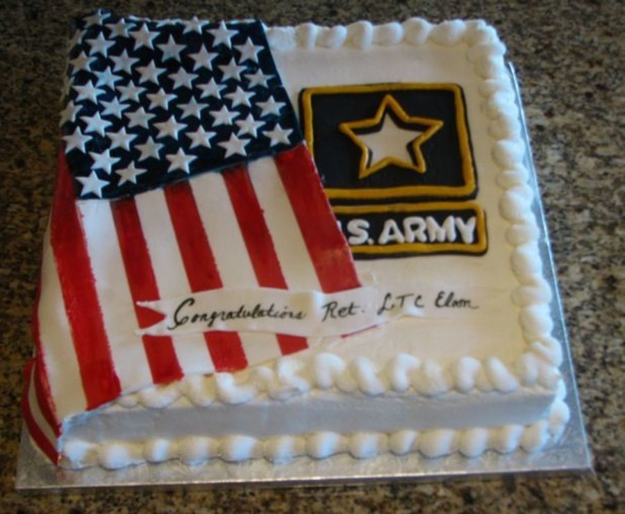 Army Retirement Cake Ideas