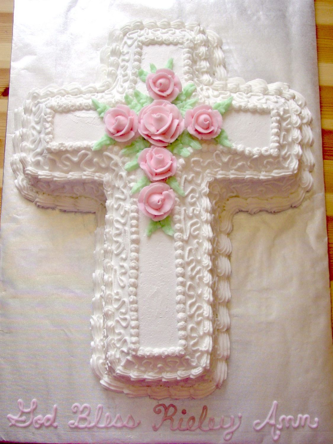 Baptism Cross Cake Baptism Cross Cake