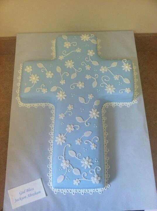 Baptism Cross Cake Baptism Cross Cake