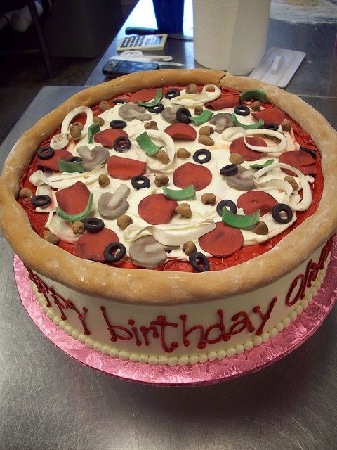 Birthday Cake That Looks Like Pizza