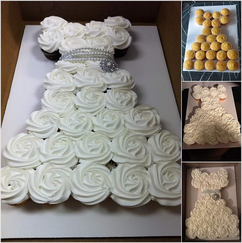 11 Photos of Bridal Shower Cake Using Cupcakes 11 Photos of Bridal Shower Cake Using Cupcakes