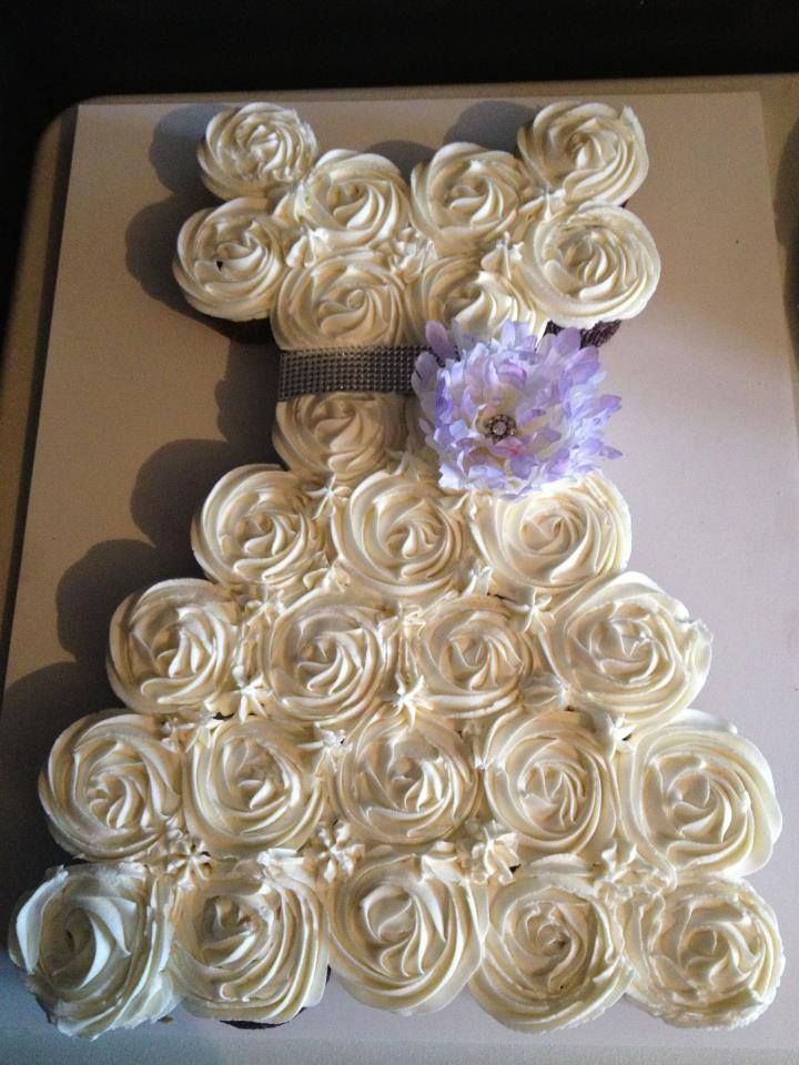 Bridal Shower Wedding Dress Cupcake Cake Bridal Shower Wedding Dress Cupcake Cake